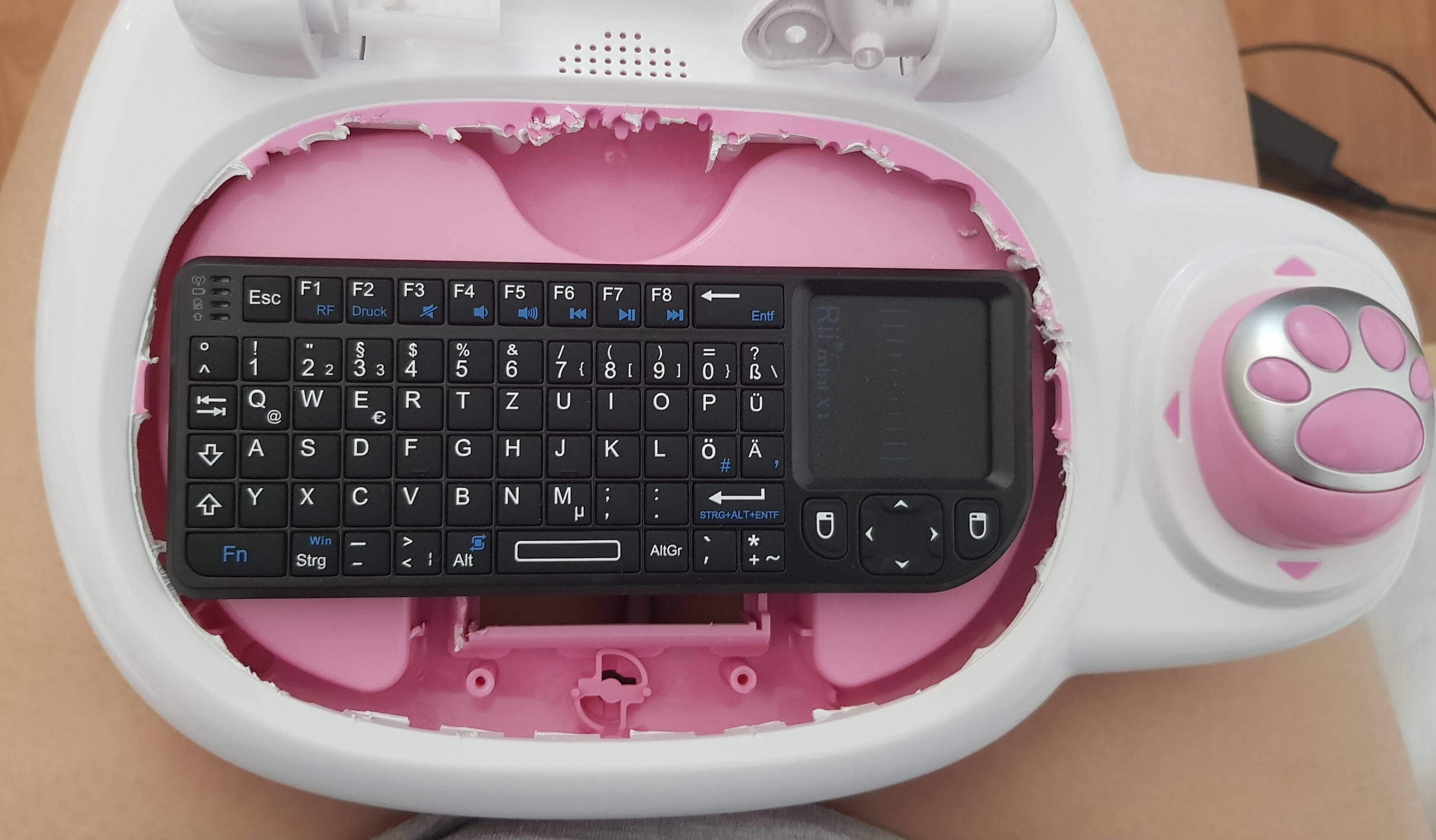 the bottom part of the pinkpad