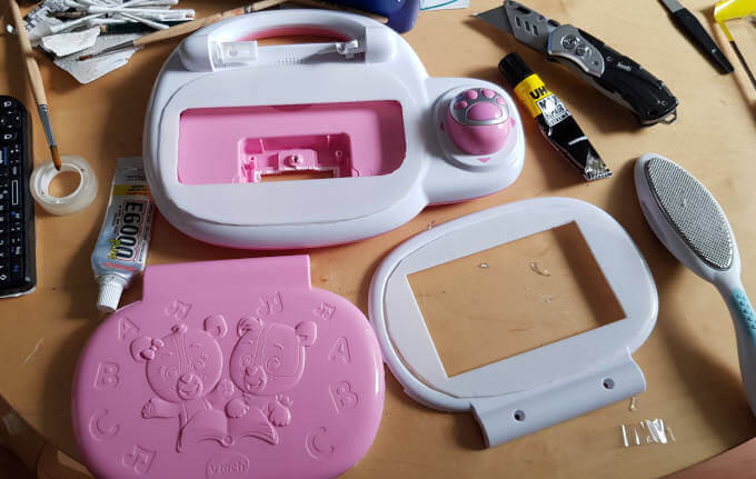 a mutilated pinkpad with slaughter tools