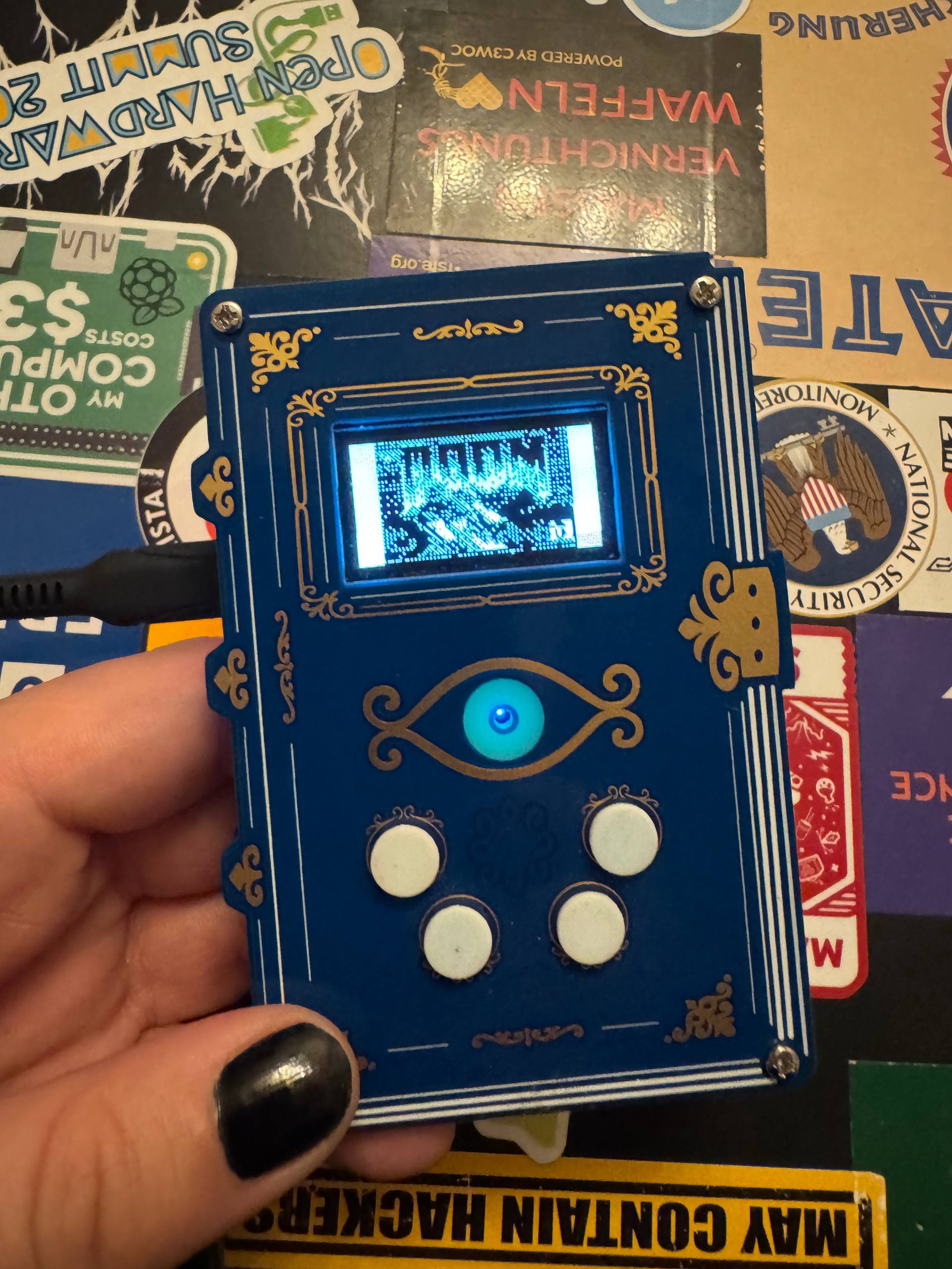 The Spell Tome running DOOM
